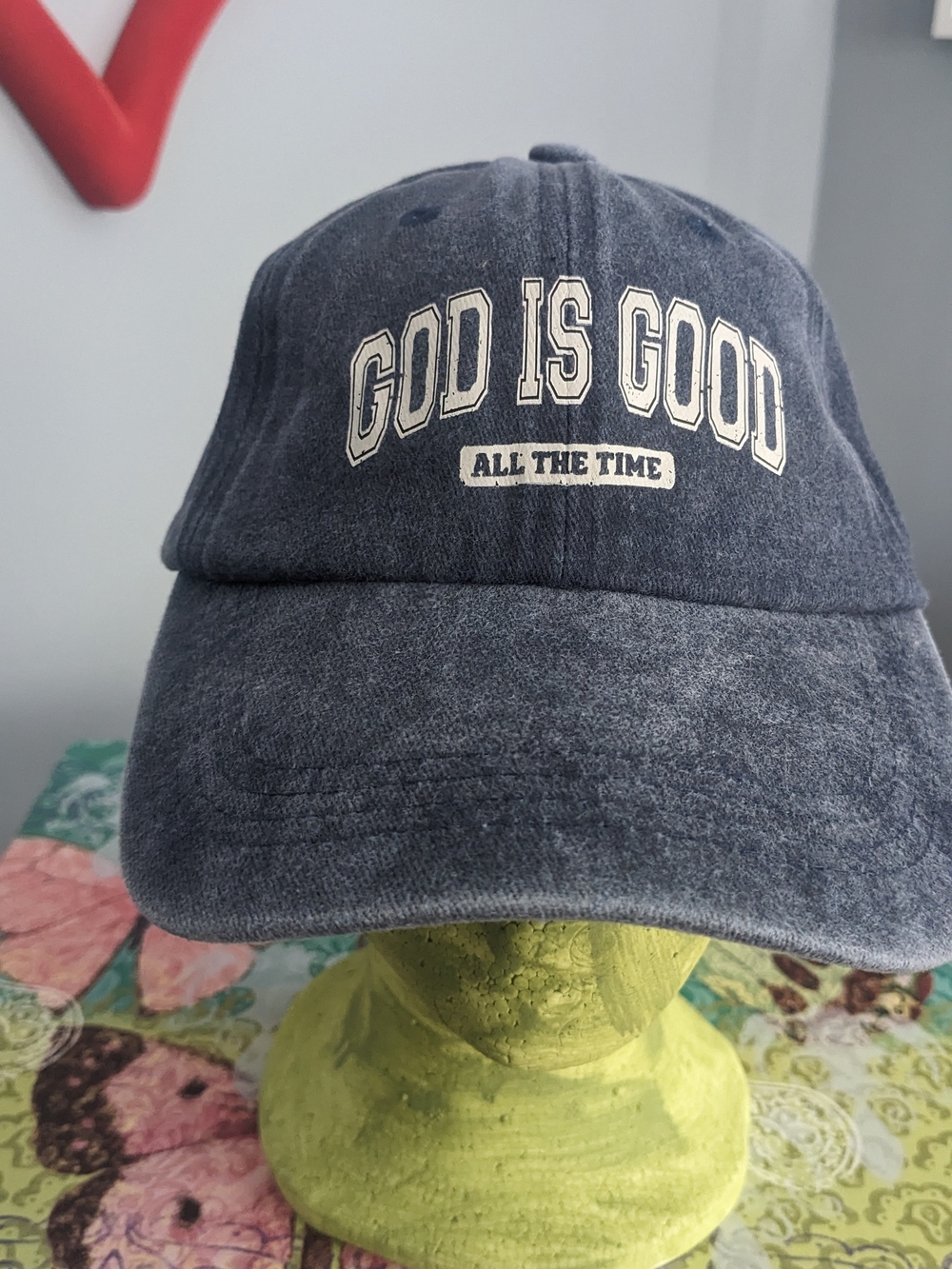 Unbranded Men's Navy 'God Is Good' Baseball Cap NWOT